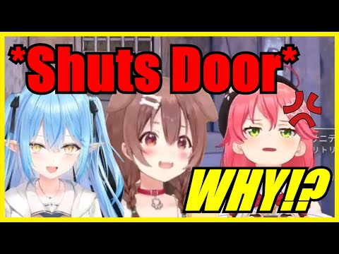 Korone & Lamy Shuts The Door On Miko And Botan Can't Stop Laughing【Hololive | Eng Sub】