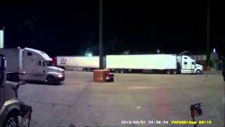 Papago! GoSafe 110  Night video sample, Motion Detection,  Pedestrians