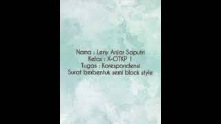 Aturan Membuat Surat Bentuk Semi Block Style