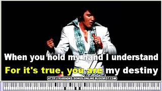 Video thumbnail of "Elvis Presley - Only you - Karaoke Song with  Lyrics."