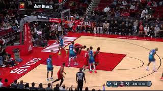 Christian Wood rises up for the hoop vs the Hornets