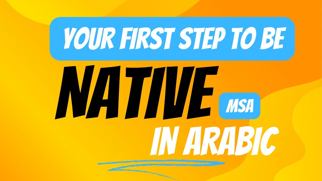 your first step to learn Arabic language from zero - YouTube
