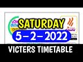 Victers Timetable | Victers Timetable Today | Victers timetable tomorrow | Today victers timetable