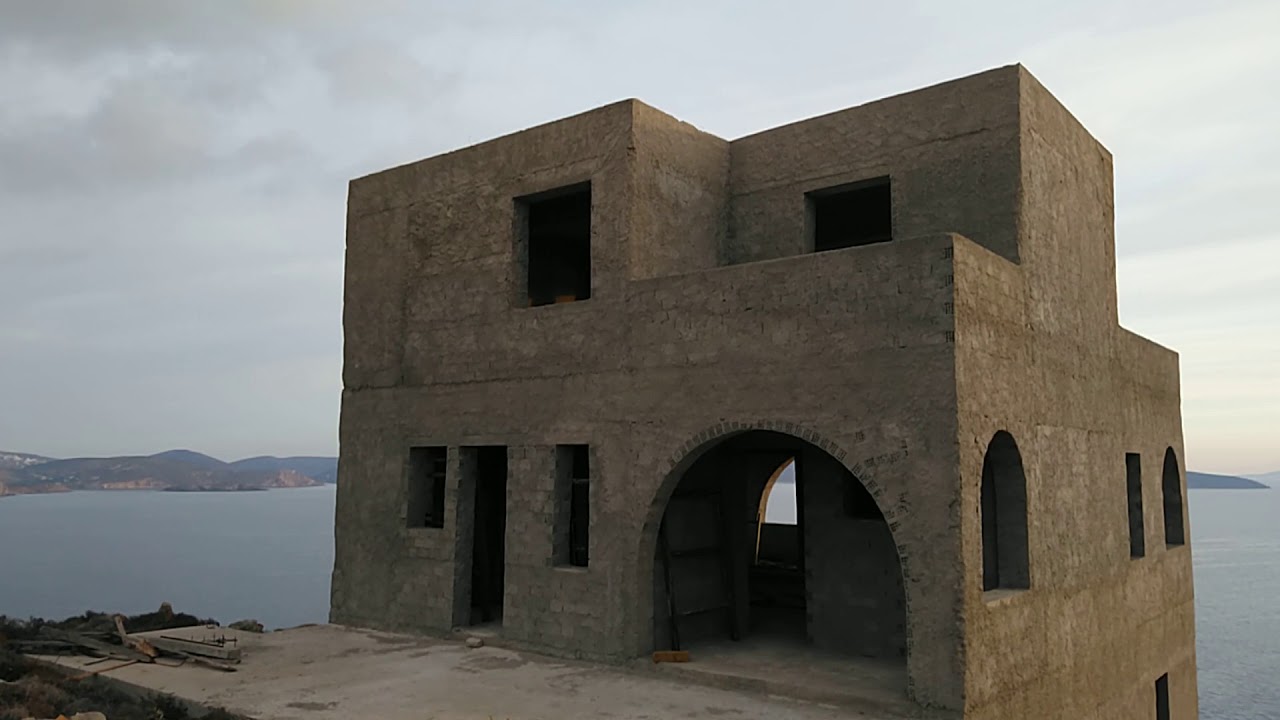 Штукатурка дома снаружи 4. Почти готов второй слой - YouTube