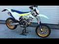 Husqvarna fe 501 supermoto  walkaround  fmf sound  fs501