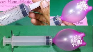 How To Make an AIR PUMP Using Syringe (Cheap & Instant)