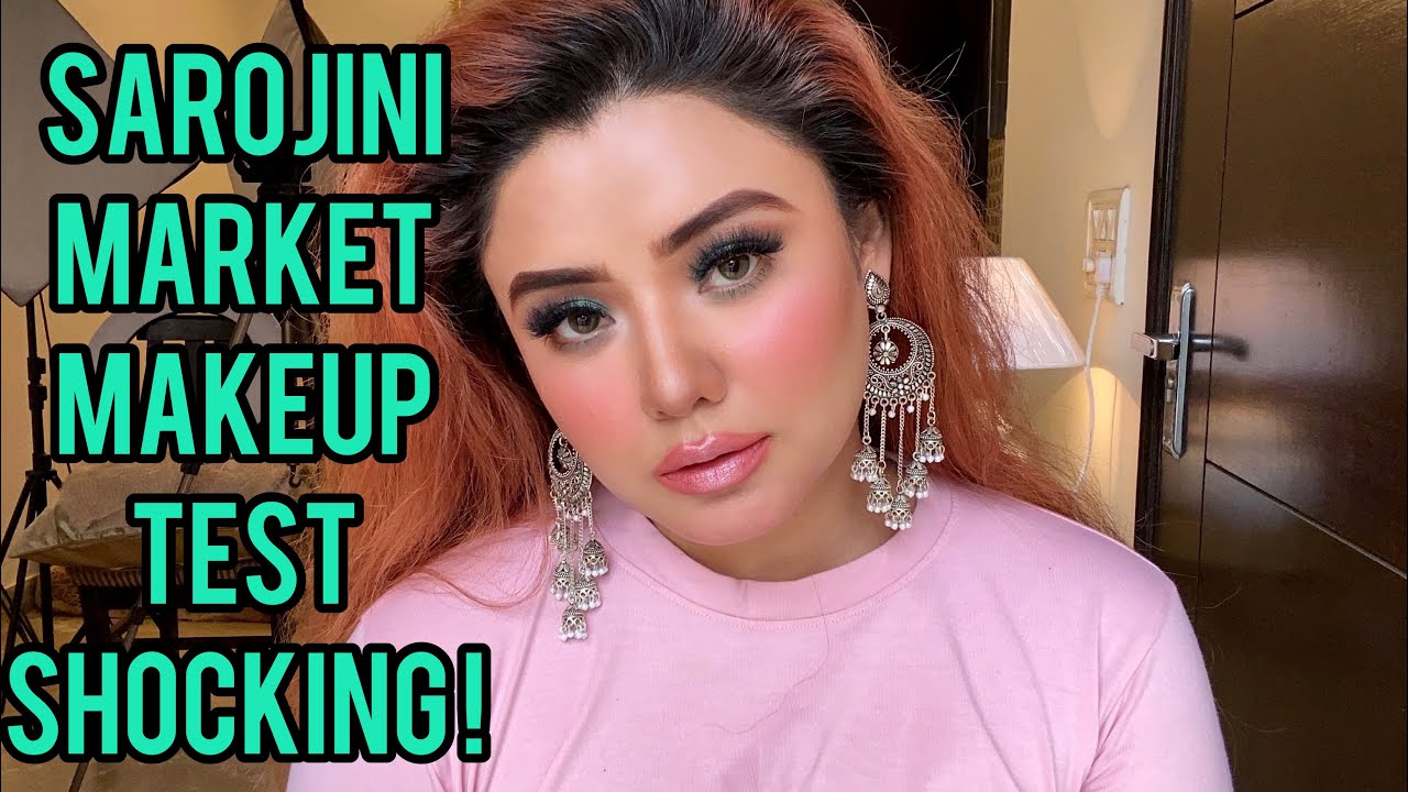 Trying Saste Se Bhi Sasta Makeup From Sarojini Nagar Market | Makeup Look | Party Look