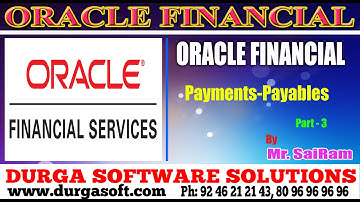Oracle Finacial||online training||payments and payables Part-3 by SaiRam