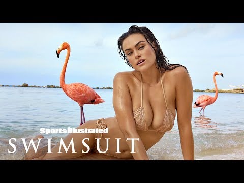 Myla Dalbesio Goes Wild, Gets Wet With Flamingos In Aruba | Candids | Sports Illustrated Swimsuit