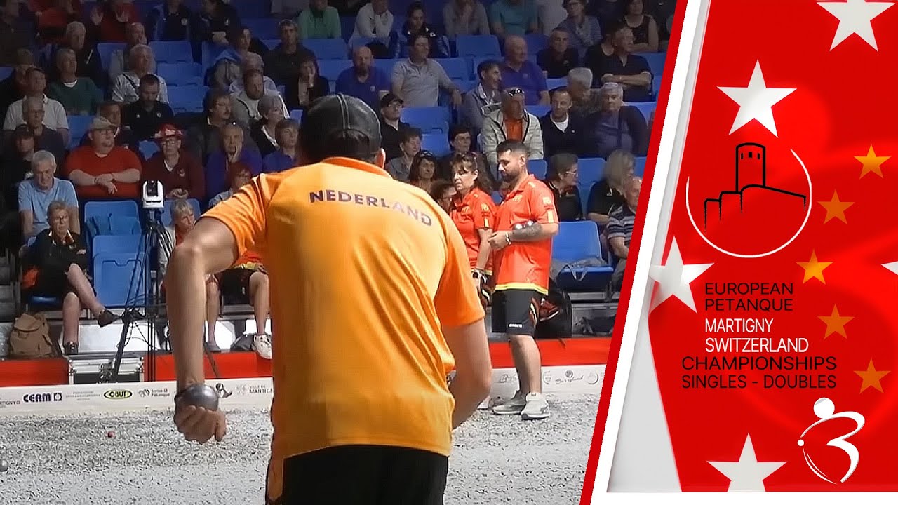 Quart ESPAGNE vs HOLLANDE : Championnat d'Europe de pétanque doublette mixte 2024 à Martigny