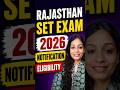 Rajasthan SET Exam 2026 | Notification Out | Eligibility Criteria | Economics #shorts