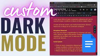 Create a Custom Dark Mode in Google Docs Without Extensions