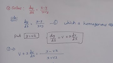 first order ODE # solve Homogeneous differential equations # Differential equations # SM23B # Tamil