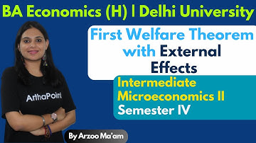 First Welfare Theorem with External Effects | Intermediate Microeconomics 2 | BA(H) Eco Sem 4 DU