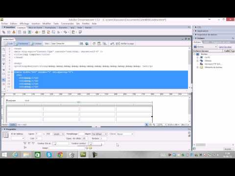 02 Dreamweaver CS3 propriété tableau espacement cellule