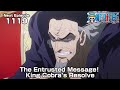 ONE PIECE episode1119 Teaser  "The Entrusted Message! King Cobra’s Resolve"