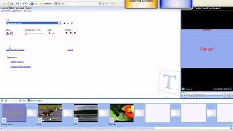 Movie Maker 4  Adding Credits