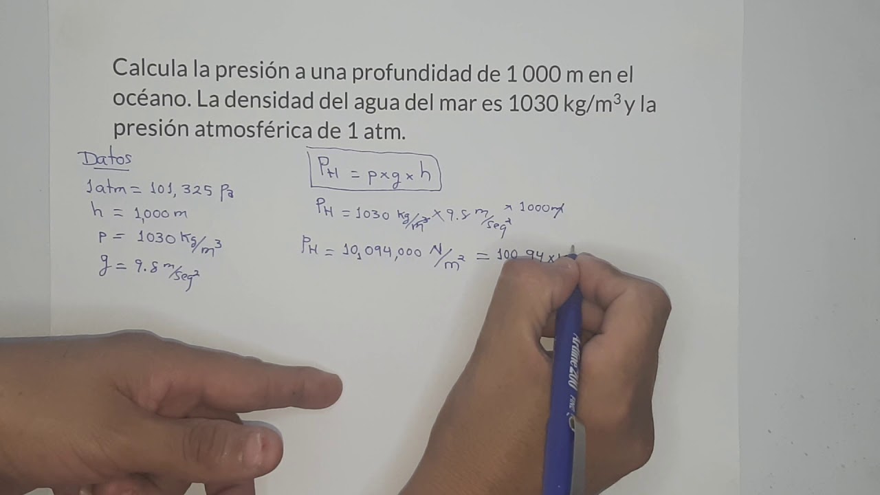 Calcula La Presi n A Una Profundidad De 1000 Metros En El Oc ano La calcula-la-presi-n-a-una-profundidad-de-1000-metros-en-el-oc-ano-la
