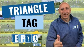 Exciting And Cooperative Four Person Soccer Warm Up - Triangle Tag