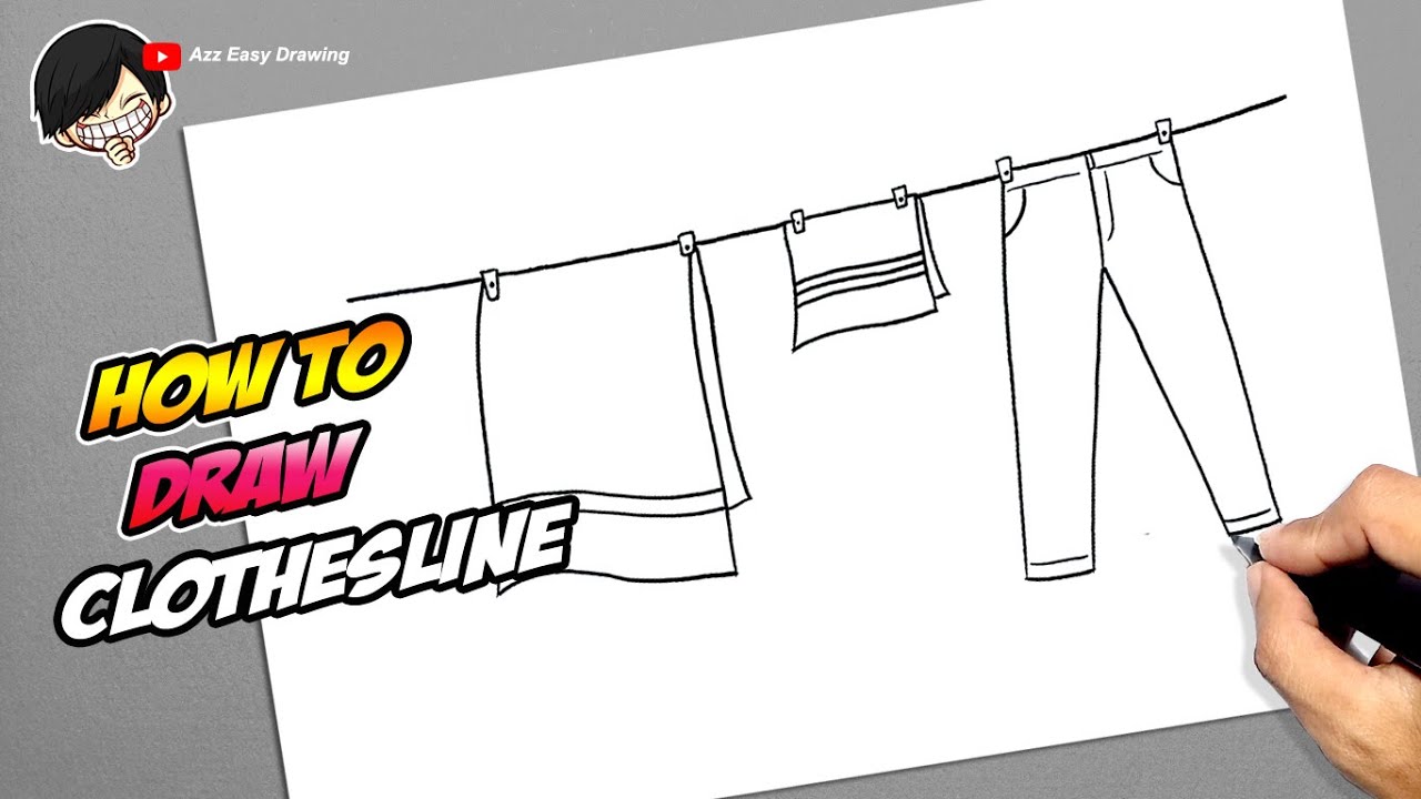 How to draw Clothesline 