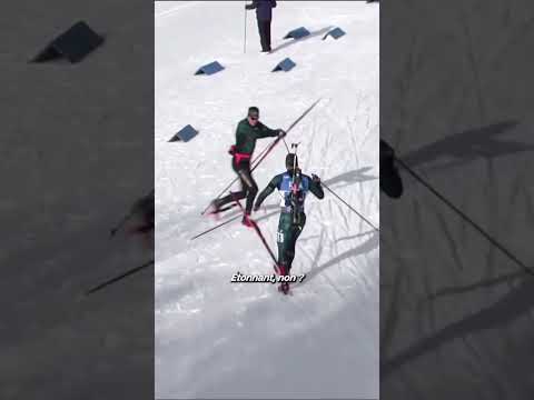 ⛷️😨 Ski cassé en pleine course #shorts #ski #biathlon