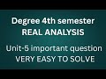 Real analysis important question
