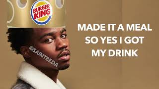 Roddy Ricch - Ballin (Burger King Parody) Lyrics