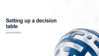Setting up a decision table | Decisimo documentation