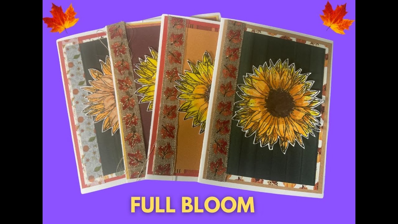 Sunflower Fun-Mixed Media Fall Cards!