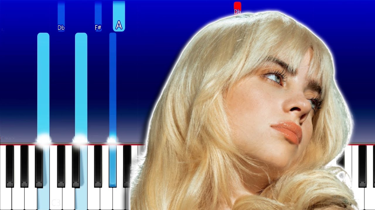 Billie Eilish - Hotline Bling (edit) - (Piano Tutorial)