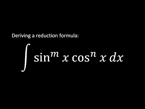 Power reduction formula for integral of sin^m(x)cos^n(x) - YouTube