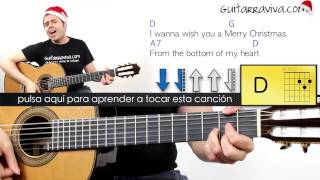 Acordes Villancico Feliz Navidad en guitarra con acordes para tocarlo