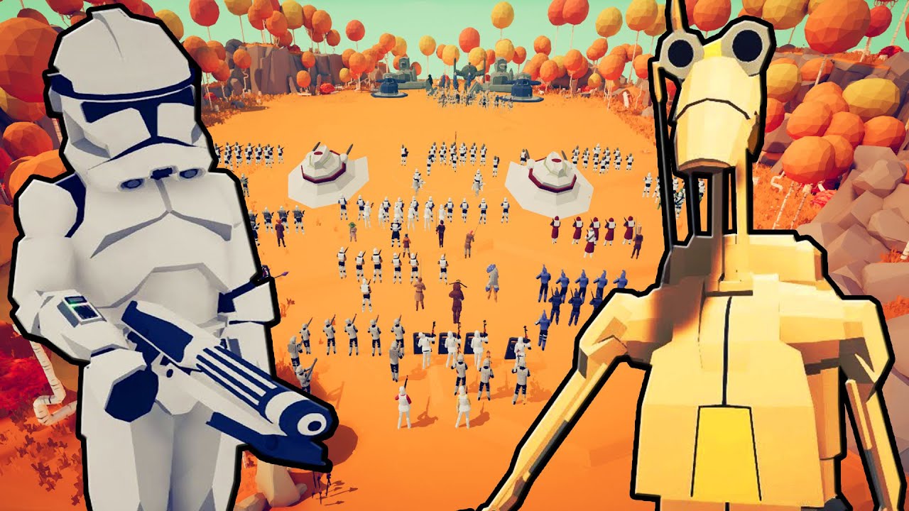 TABS All CLONE LEGIONS vs ALL Droid Armies! - Totally Accurate Battle Simulator: Star Wars Mod