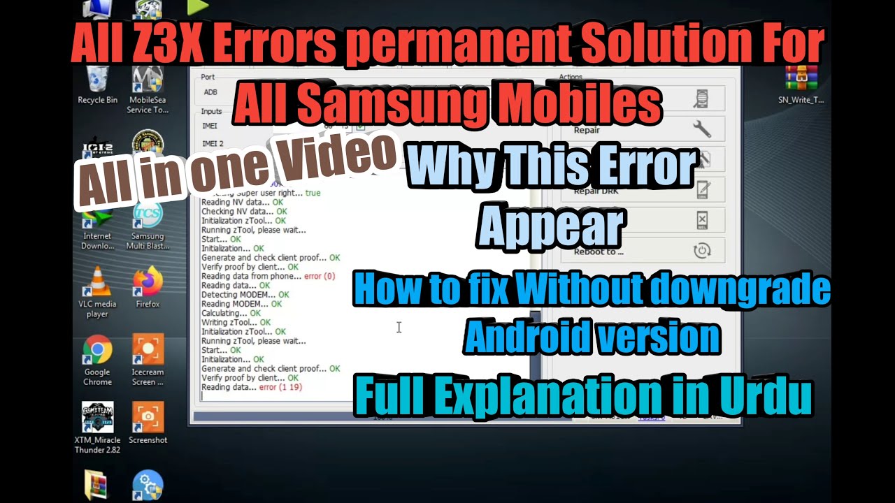 A510k All Samsung mobile Unlocking z3x Error, Reading data