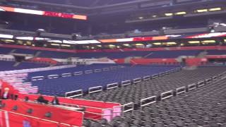 An empty Lucas Oil Stadium 360 view from court before 2015 Final Four.
