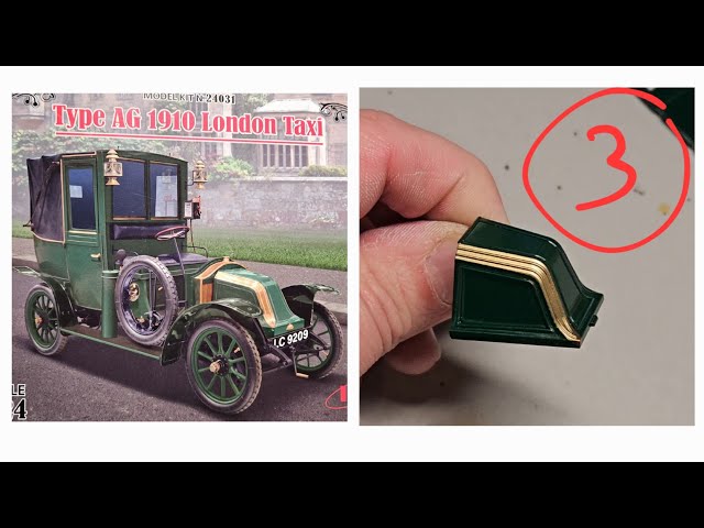 3️⃣RENAULT 1910 TYPE AG (..LONDON TAXI ..) ICM 1/24 scale model