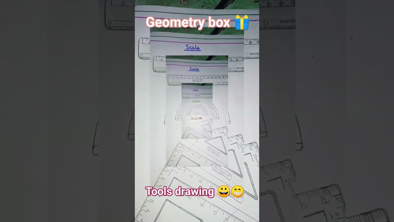 Geometry box tools drawing 😀😱. geometry box. 