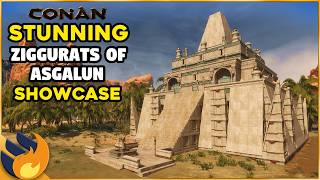 BEAUTIFUL Ziggurats Of Asgalun Set Showcase | Conan Exiles - Legacy Of The Giant Kings Part 2