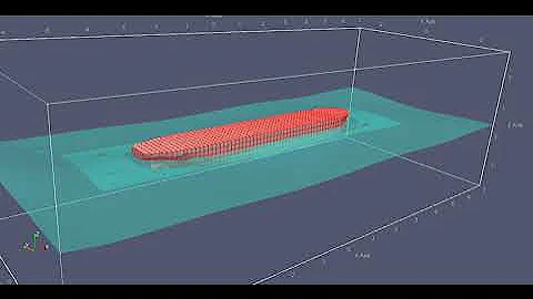 OpenFOAM: Dropped Model Hull with 6DOF motion and overset mesh (coarse mesh)