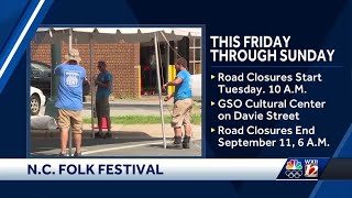 Folk Festival road closures start on Tuesday