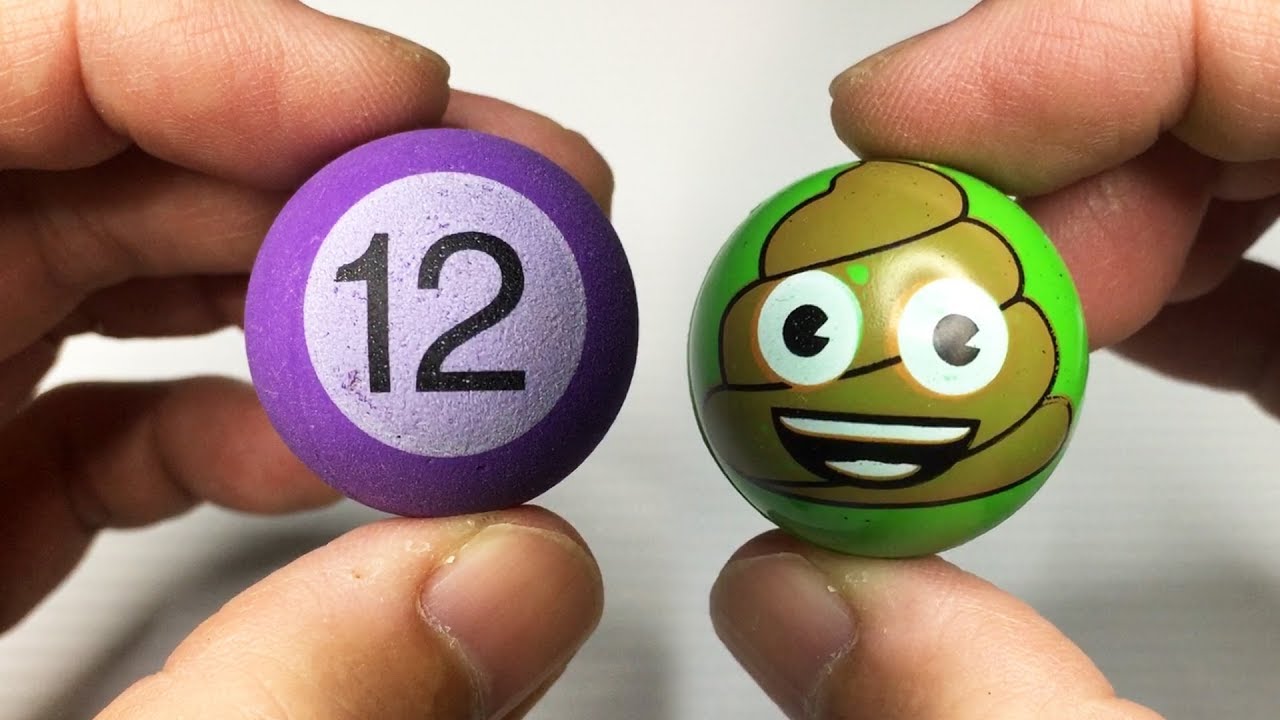 Poop & Billiard Pool Ball Bouncy Balls Spiral Machine... Fun Time With Toys Wonderland