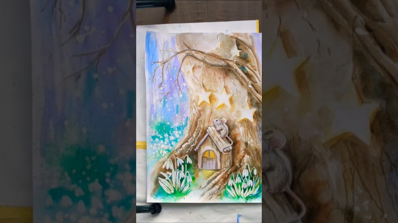 Beautiful fairy watercolor 