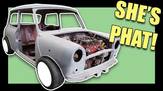 Classic Mini Project Episode #2 | New Wheels Test Fitted & Engine Removed