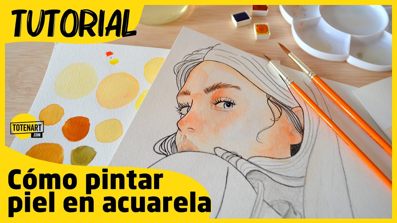 Cómo pintar color piel con acuarelas  fácil | totenart.com