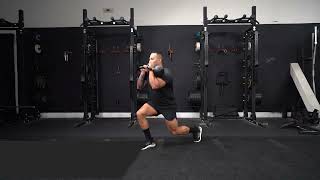 Double KB Front Rack Alternating Reverse Lunge