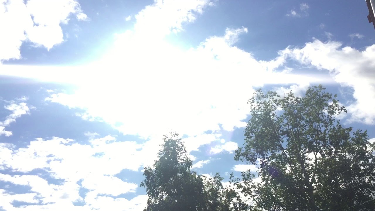 Octagonal hexagonal sun in clouds