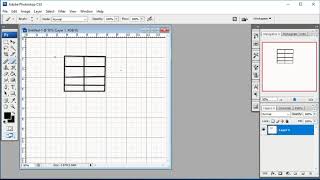 Create table (columns and rows) in photoshop