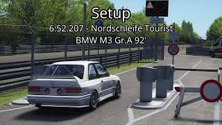Setup for 6:52.207 - Nordschleife Tourist - BMW M3 E30 Gr.A 92 - Assetto Corsa screenshot 3