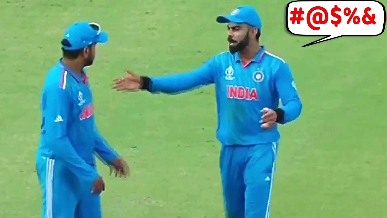 Virat Kohli angry on Rohit Sharma argument on #indcvsnz cwc 2023 match ...