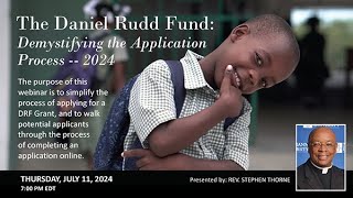 2024 Daniel Rudd Fund Grant Cycle Webinar
